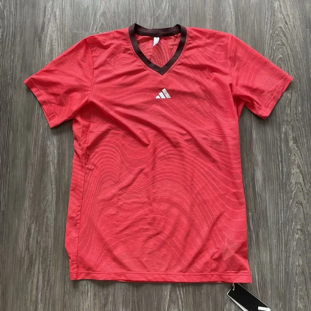 adidas Pro Climachill+ Freelift Men's Mesh Tennis T-Shirt Slim Fit JD8633 Mens L
